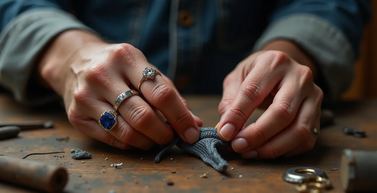 Comparaison entre serti clos et serti griffes pour les personnes travaillant avec leurs mains