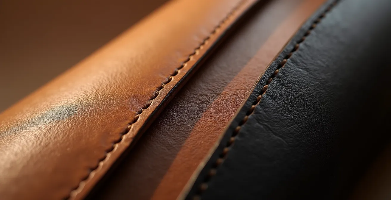 Pyramide inversée montrant les niveaux d'entretien du cuir avec les coûts associés, de la prévention peu chère à la réparation coûteuse